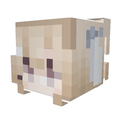 gachao0630 Minecraft avatar head, 3D render