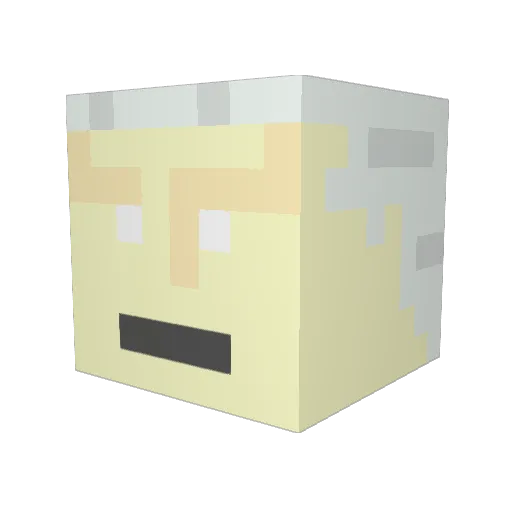 gachimuchi12 Minecraft avatar head, 3D render