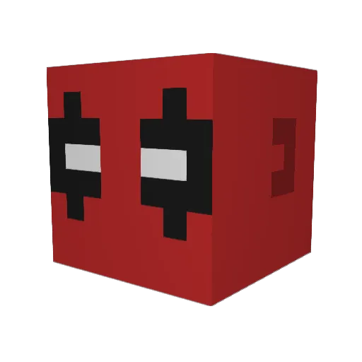 gachipan Minecraft avatar head, 3D render