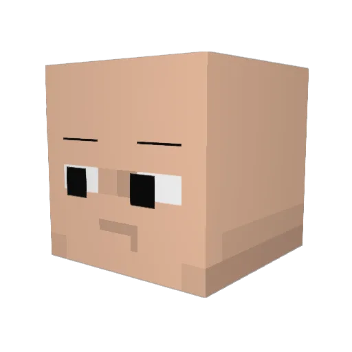 gachooo Minecraft avatar head, 3D render