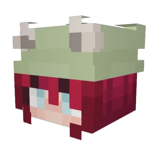 gackonian Minecraft avatar head, 3D render