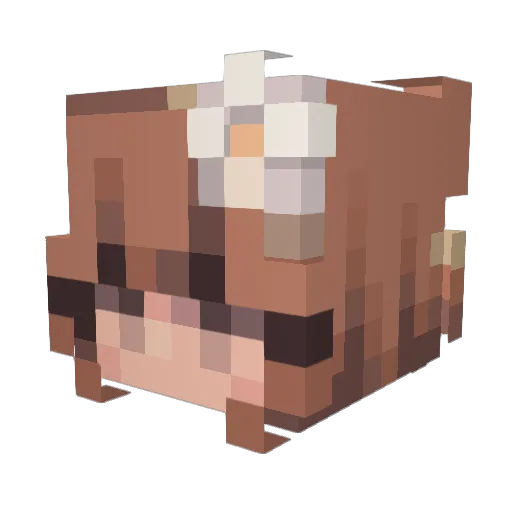 gactyksister Minecraft avatar head, 3D render