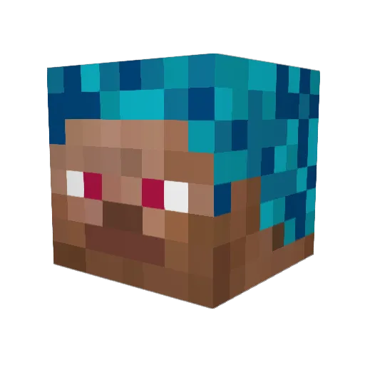 gaehive Minecraft avatar head, 3D render