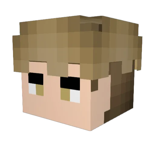 gaelboss Minecraft avatar head, 3D render