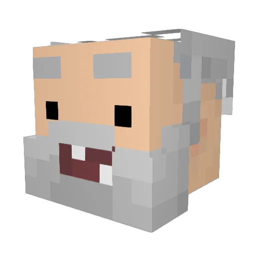 gaeuk Minecraft avatar head, 3D render