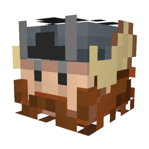 gaferty Minecraft avatar head, 3D render