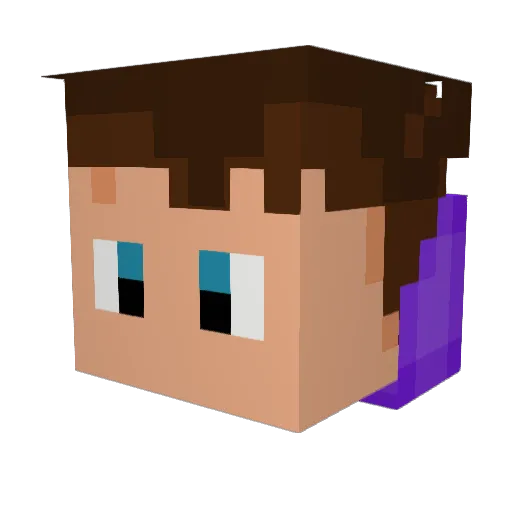 gafos_ Minecraft avatar head, 3D render