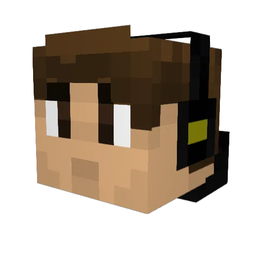 gag1177 Minecraft avatar head, 3D render