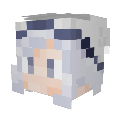 gaga110 Minecraft avatar head, 3D render