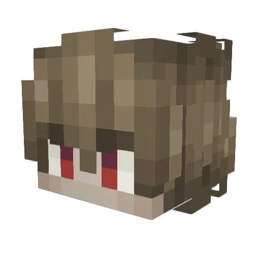 gagachana Minecraft avatar head, 3D render