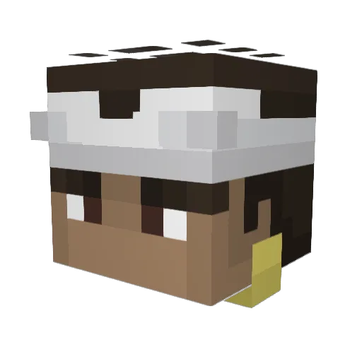 gagadavid Minecraft avatar head, 3D render