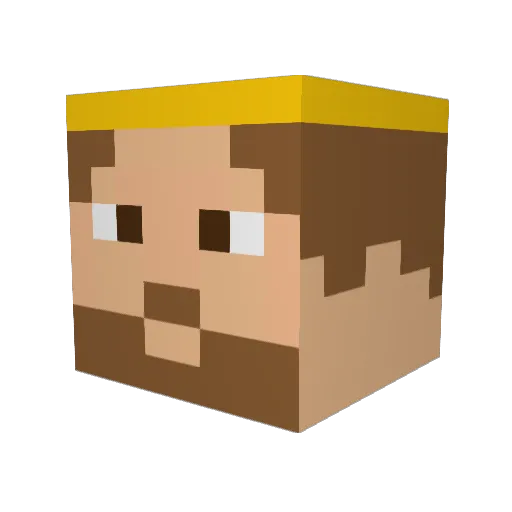 gagaman1 Minecraft avatar head, 3D render
