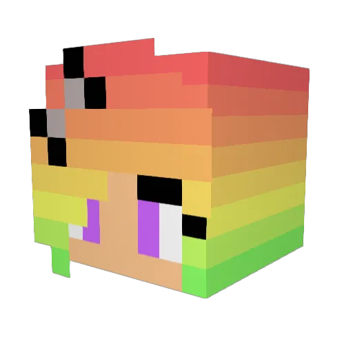 gagaminecraft Minecraft avatar head, 3D render