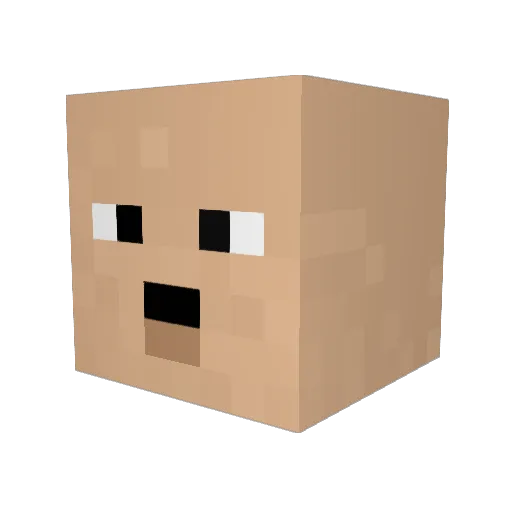 gagash Minecraft avatar head, 3D render