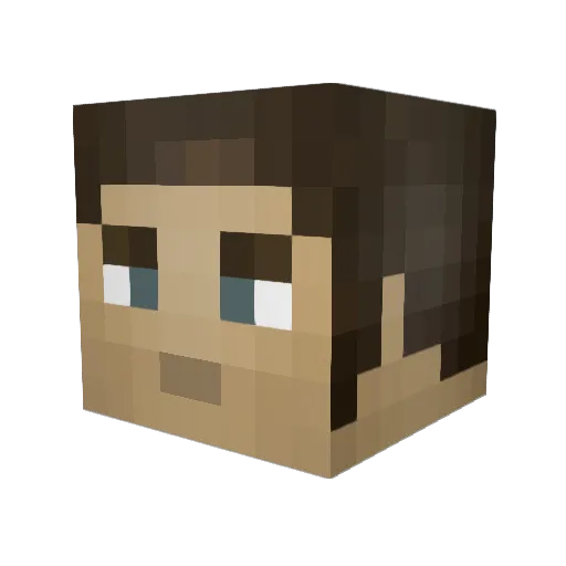 gageeked Minecraft avatar head, 3D render