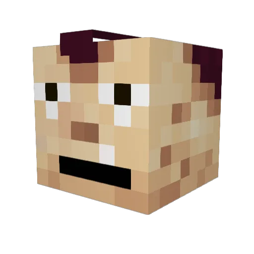 gagri_kuliik Minecraft avatar head, 3D render