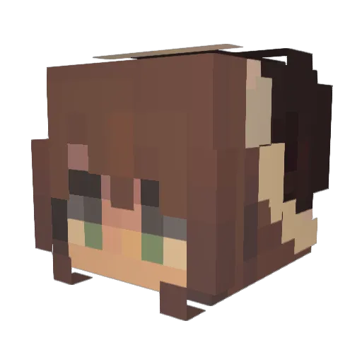 gahtoe Minecraft avatar head, 3D render