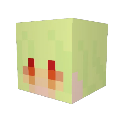 gahu8 Minecraft avatar head, 3D render