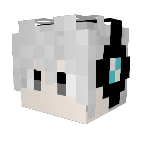 gaiber Minecraft avatar head, 3D render