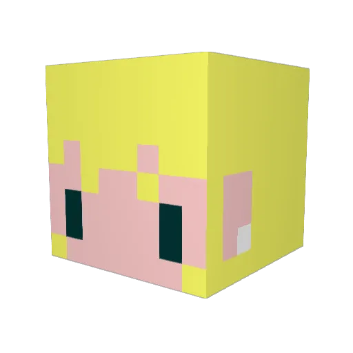 gaidayo Minecraft avatar head, 3D render