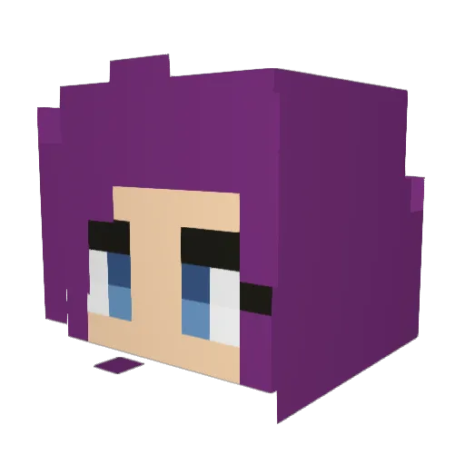 gaiiili Minecraft avatar head, 3D render