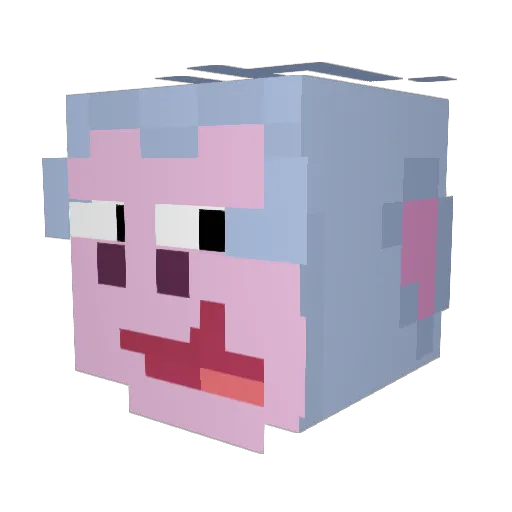 gaintgator Minecraft avatar head, 3D render