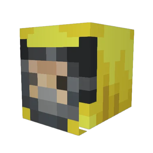 gakkan Minecraft avatar head, 3D render