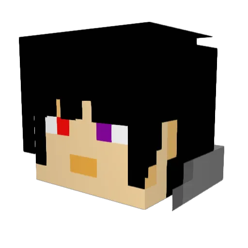 gakkers Minecraft avatar head, 3D render