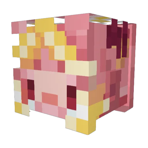 galabun Minecraft avatar head, 3D render