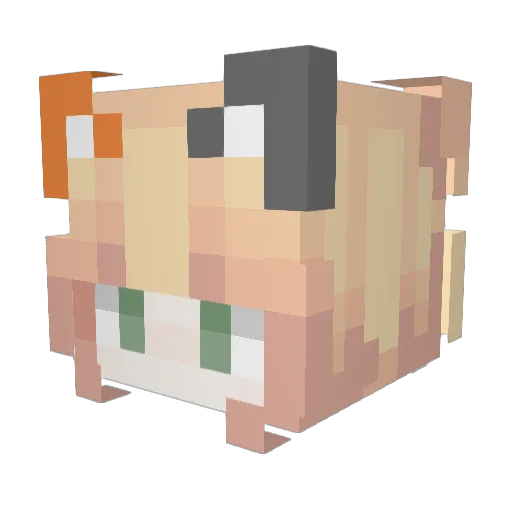 galacticake_ Minecraft avatar head, 3D render