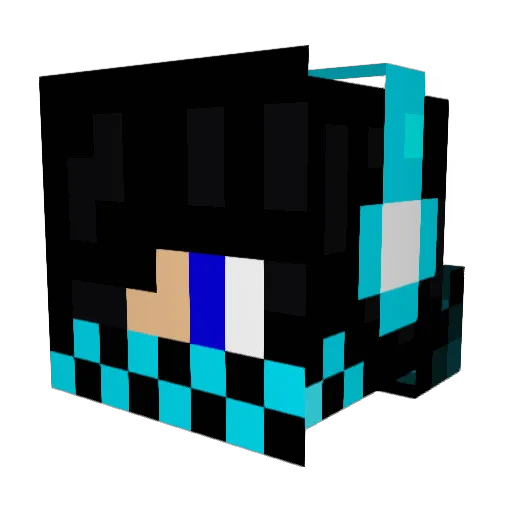 galacticspark Minecraft avatar head, 3D render