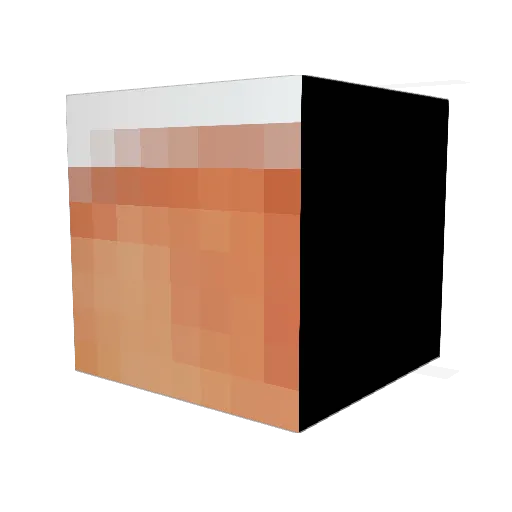 galantee_ Minecraft avatar head, 3D render
