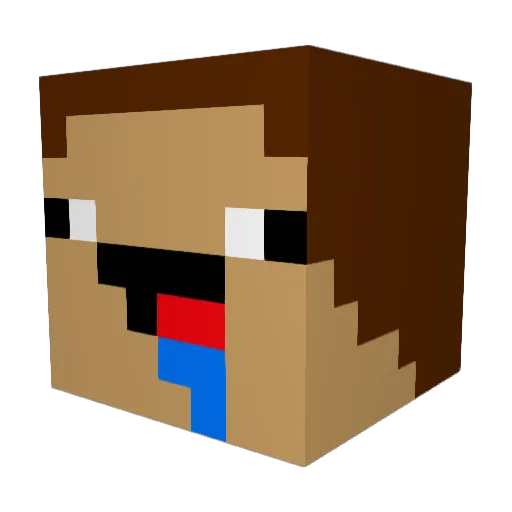 galavic Minecraft avatar head, 3D render