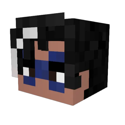 galaxae Minecraft avatar head, 3D render