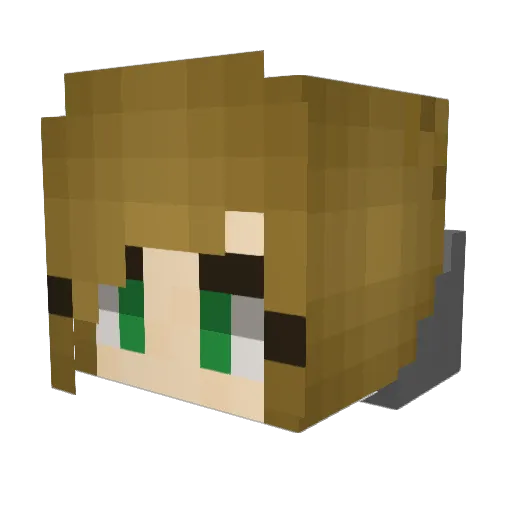 galaxysnow Minecraft avatar head, 3D render