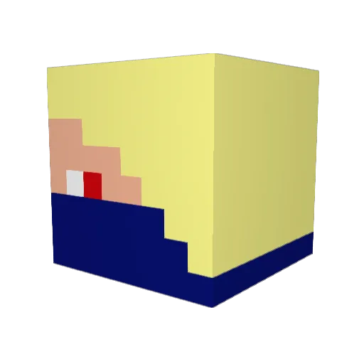 galc Minecraft avatar head, 3D render