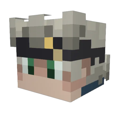 galen38 Minecraft avatar head, 3D render