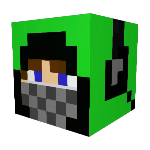 galerune Minecraft avatar head, 3D render