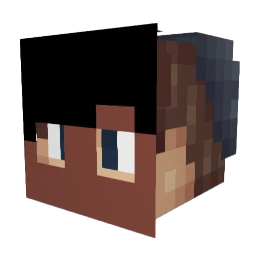 galiumrain Minecraft avatar head, 3D render