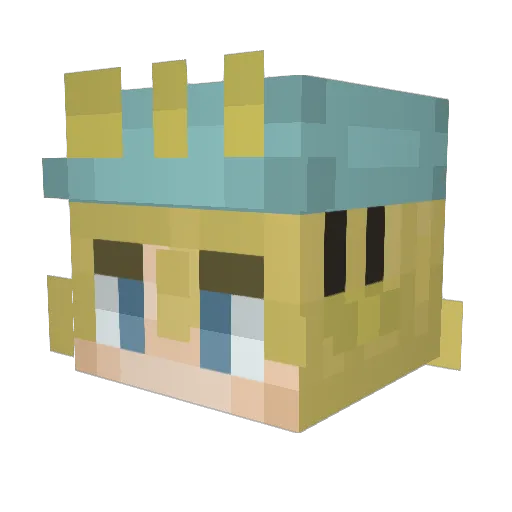 gallonjuice Minecraft avatar head, 3D render
