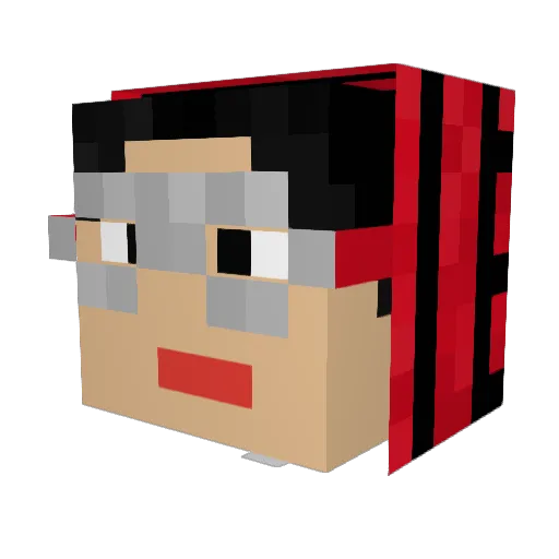 galock Minecraft avatar head, 3D render