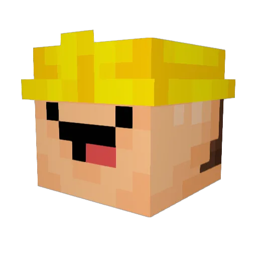 galorag Minecraft avatar head, 3D render