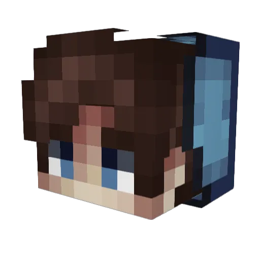 galoshik Minecraft avatar head, 3D render