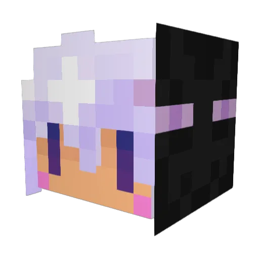 galu_1 Minecraft avatar head, 3D render