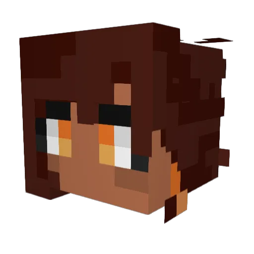 galvanizations Minecraft avatar head, 3D render
