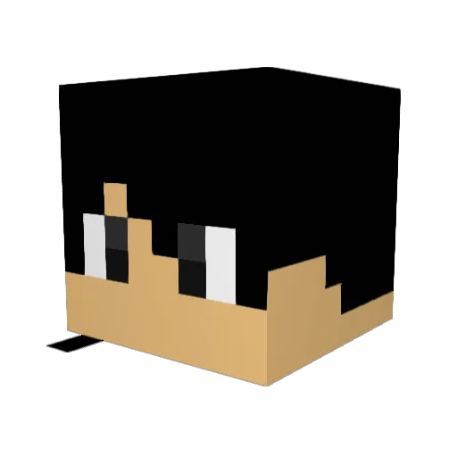 galvox Minecraft avatar head, 3D render