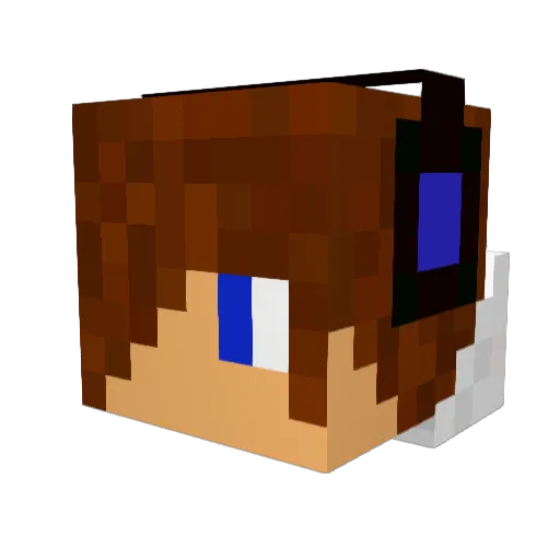 galzax Minecraft avatar head, 3D render