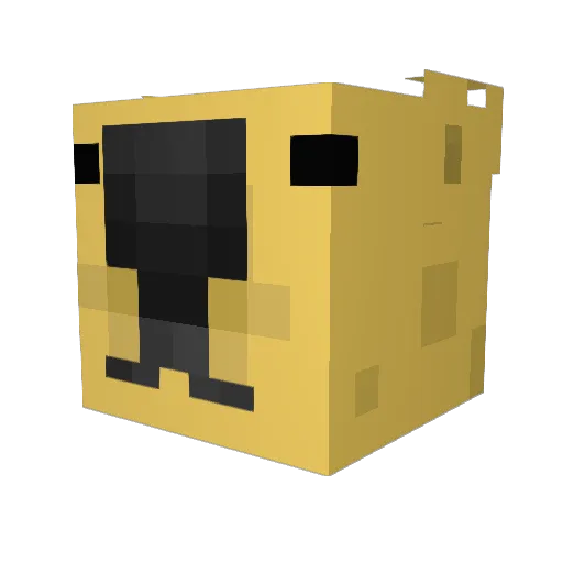 gambeque Minecraft avatar head, 3D render