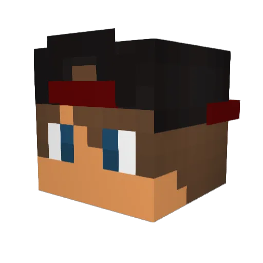 gamberry Minecraft avatar head, 3D render