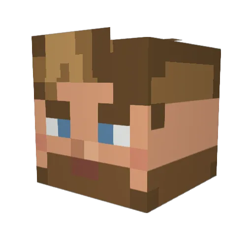 game0ne Minecraft avatar head, 3D render